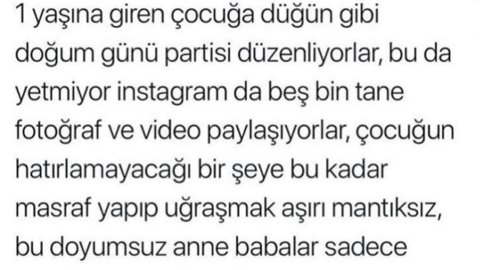 Çocukların doğum günlerinin çok şatafatlı kutlanması hakkında ne düşünüyorsunuz?