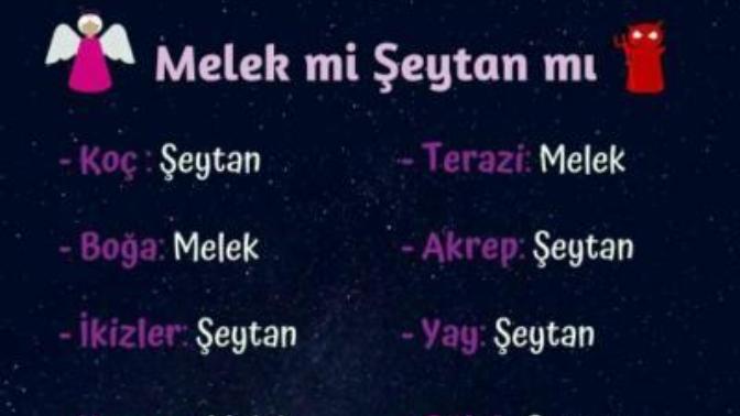 Burcuna göre Şeytan mısın Melek mi?