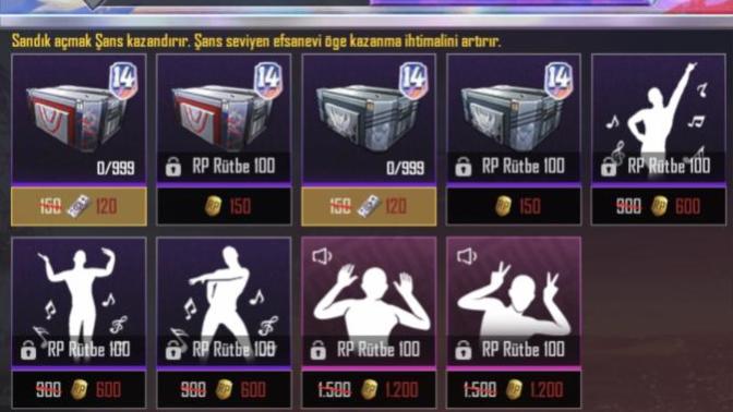 PUBG 14. Sezon emojileri için kaç uc gerekli?