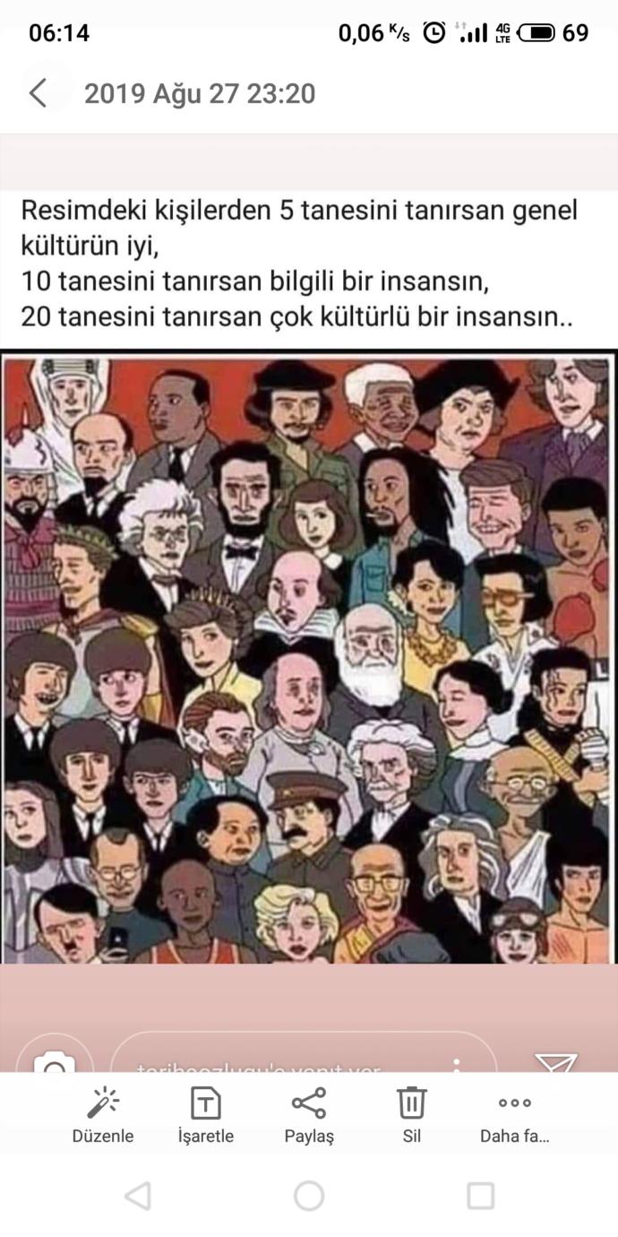 Resimdekilerden kaç kişiyi biliyorsunuz?
