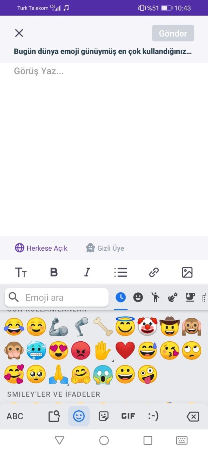 Bugün Dünya Emoji Günü. En çok kullandığınız emoji hangisi?