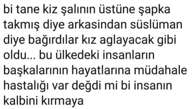 Başörtüsünün üstüne şapka takılması hakkındaki düşünceleriniz neler?