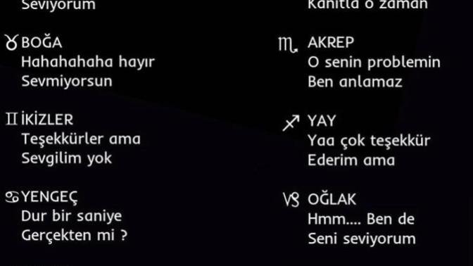 Burçların seni seviyorum tepkisi ne olabilir?