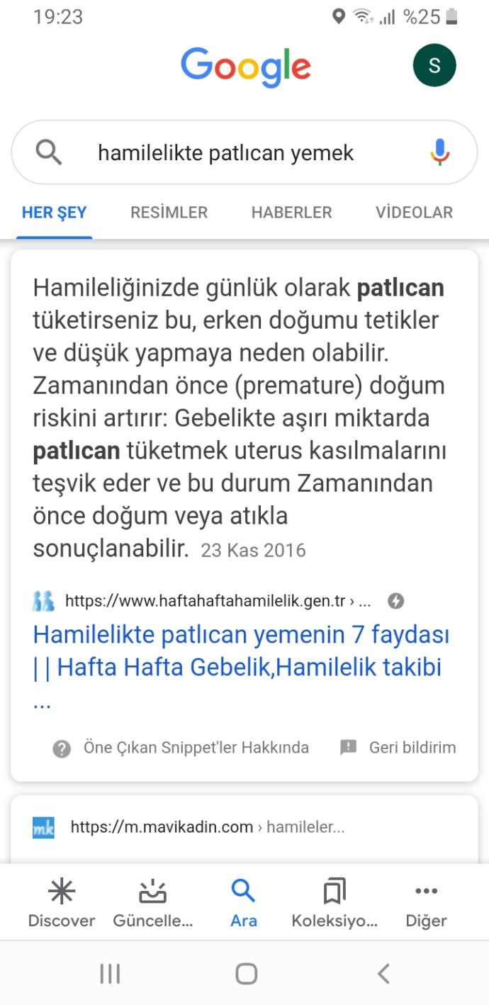 Arkadaşlar 36 haftalik hamileyim bugün güveç yemeği yaptım internette patlıcan yemeğinin düşük yaptığı yazıyor doğru mu sizce?