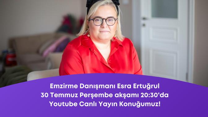 Bebek Hemşiresi Esra Ertuğrul ile gerçekleşecek canlı yayınımızı sağlık problemlerinden ötürü erteliyoruz.