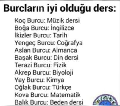 Burçların en iyi olduğu dersler nelermiş?