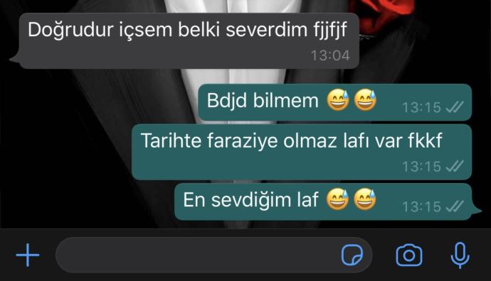 Whatsapp'tan size gelen en son mesaj ne?