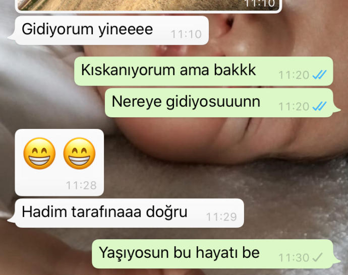 Whatsapp'tan size gelen en son mesaj ne?