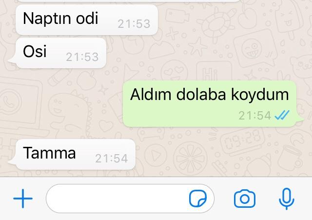 Whatsapp'tan size gelen en son mesaj ne?