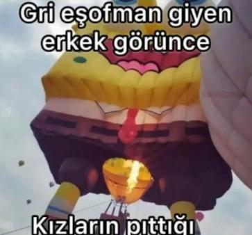 Gri eşofman giyer misiniz?