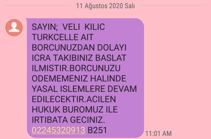Telefonuma böyle mesajlar geliyor, ciddi bir şey mi yoksa yanlışlıkla mı gönderilmiştir?