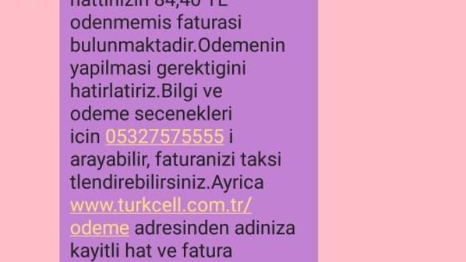 Telefonuma böyle mesajlar geliyor, ciddi bir şey mi yoksa yanlışlıkla mı gönderilmiştir?