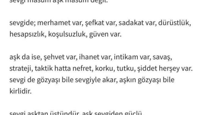 Sevgi ile aşk arasında ki fark nedir?