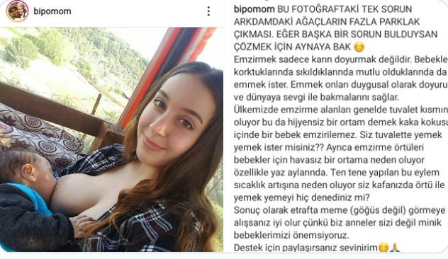 İnstagram sayfasından annenin bebeğini emzirirken böyle bir paylaşım yapmasını nasıl değerlendiriyorsunuz?