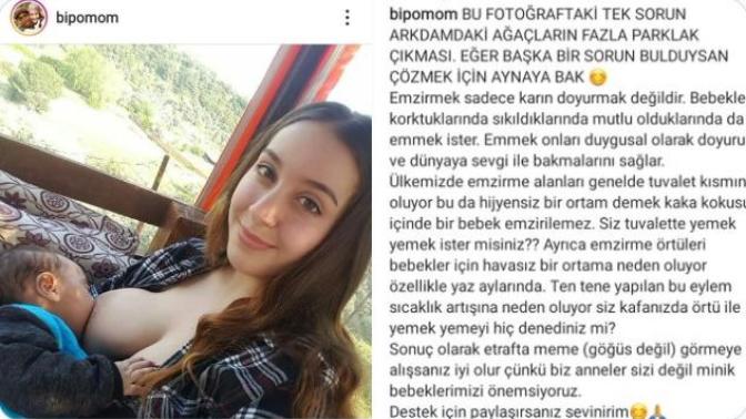 İnstagram sayfasından annenin bebeğini emzirirken böyle bir paylaşım yapmasını nasıl değerlendiriyorsunuz?