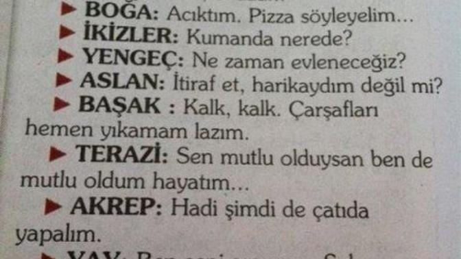 Burçlara göre sevişme öncesi ve sonrası söylenen sözler nedir?