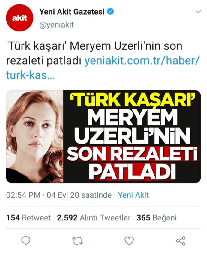 Meryem Uzerliye Türk Kaşarı Diyerek Adeta Nefret Saçan Yeni Akit Gazetesi Hakkında Ne düşünüyorsunuz?