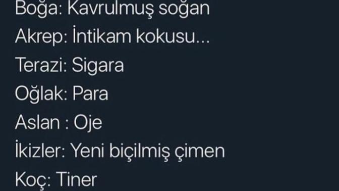 Burcunuza göre, en sevdiğiniz kokuyu biliyor musunuz?
