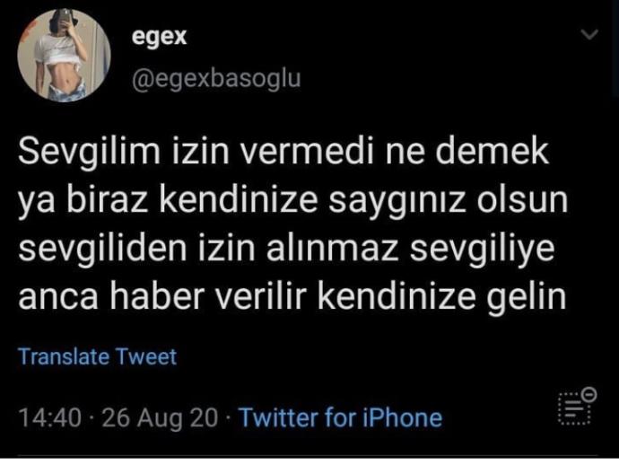 Sevgilinizden izin alır mısınız?