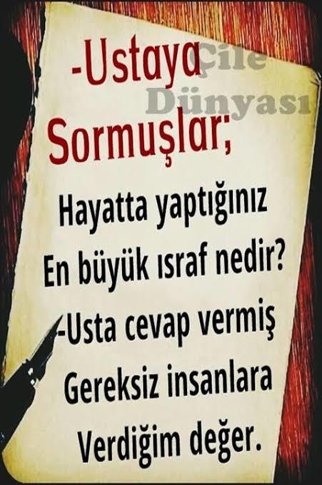 Hayatta yapılan en büyük israf nedir?
