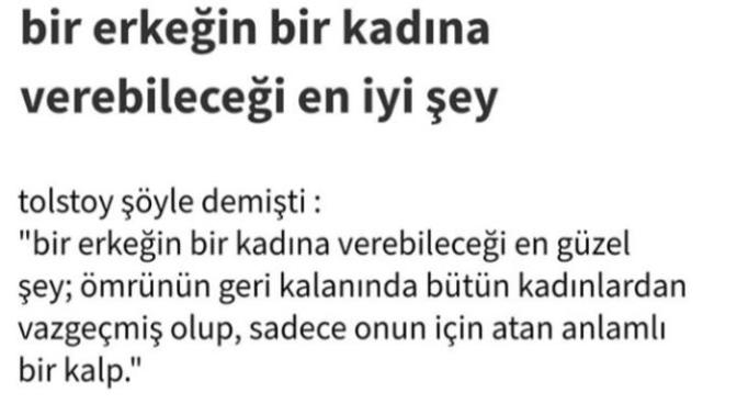 Bir erkeğin, bir kadına verebileceği en güzel şey nedir?
