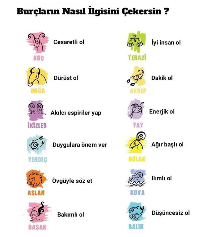 Burçların ilgisini nasıl çekersin?
