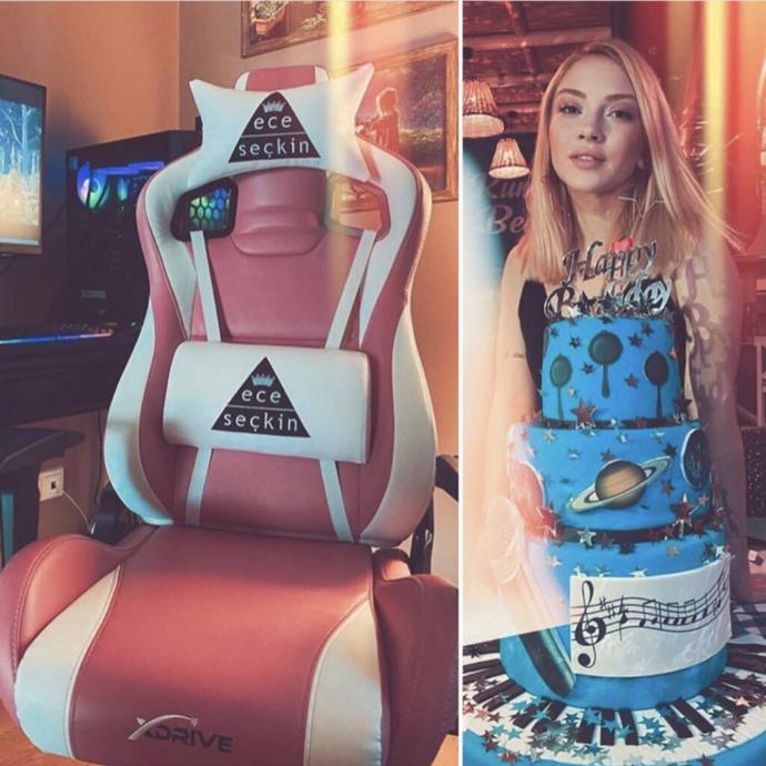Aşk budur Gunde 7 S@@T oyun oynuyor Ece Seçkin nişanlısı oyun koltuğu almış rahat etsin diye size en pahalı hediye?