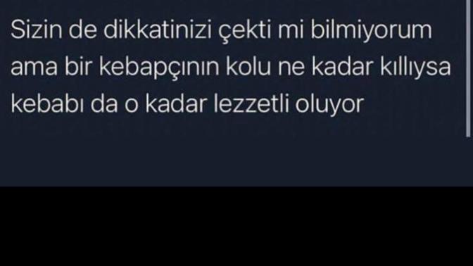 Kebapçıların kollarındaki kıl ile kebap lezzeti doğru orantılı mı?