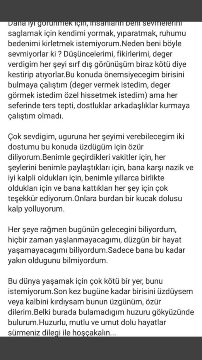 Bugün 18 yaşındaki bir genç , Bir araba, bir ev uğruna yıllarımı harcamak istemiyorum, diyerek intihar etti. Ne düşünüyorsunuz ?