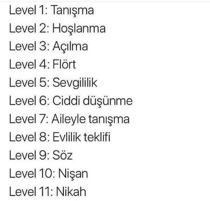 Bir ilişkide en çok hangi levele kadar geldiniz?
