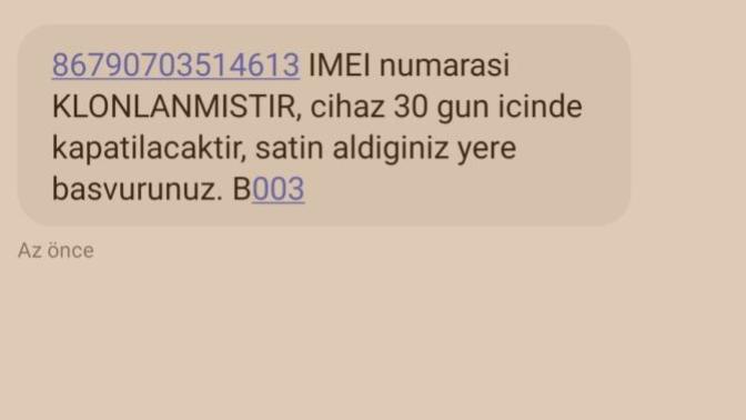 Az önce böyle bir mesaj geldi ne demek oluyor bu?