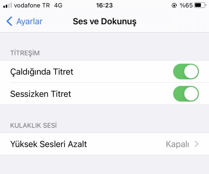 Iphone 11 kulaklığı kendi kendine ses kısıyor. Bunun bir ayarı var mı?