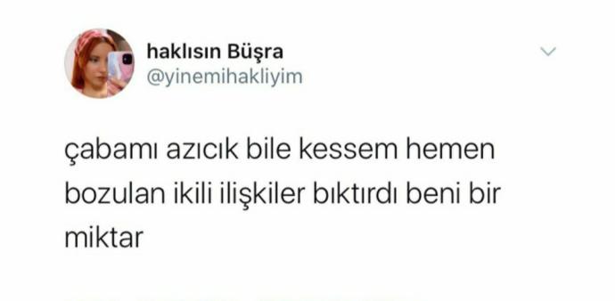 Nelerden bıktınız?