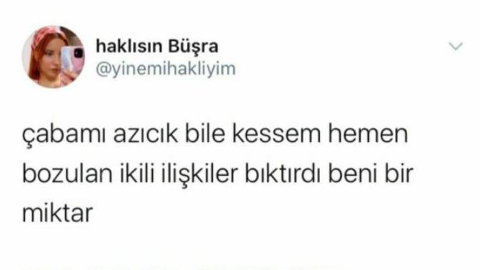 Nelerden bıktınız?