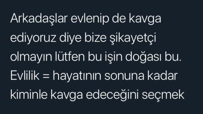 “Evliliği” bir cümleye sığdıracak olsan bu ne olurdu?