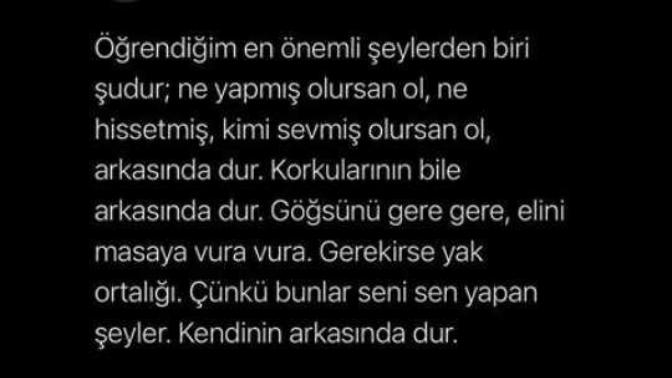 Kendinizin arkasında duruyor musunuz?