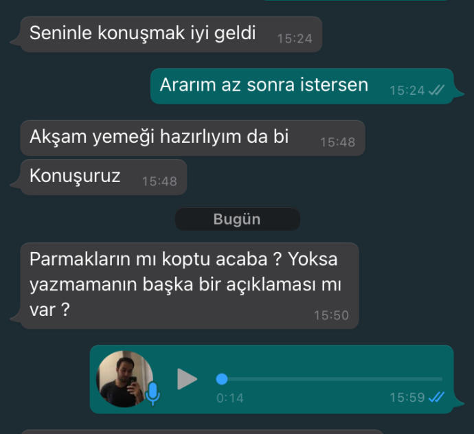 Burada trip atmakta haklı mı?