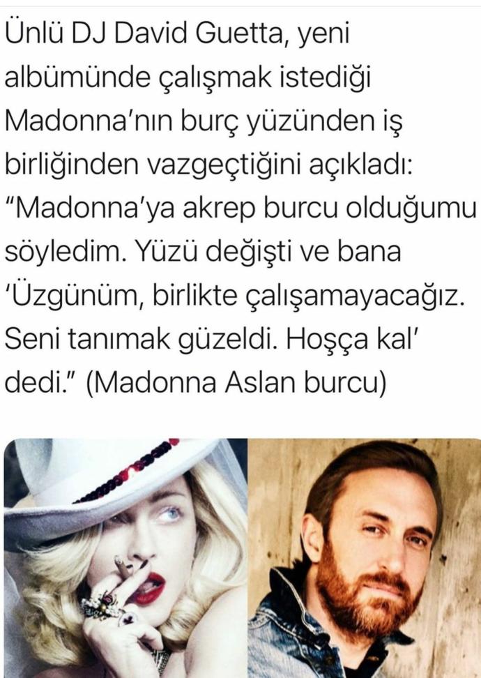 O kadar haklısın ki Madonna..