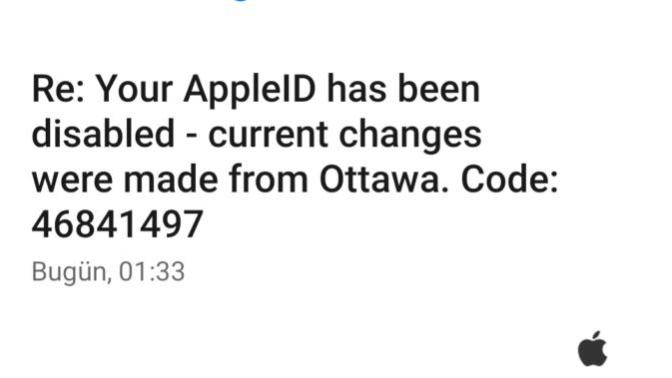 Hayatım boyunca hiçbir Apple cihazı kullanmamama rağmen apple id'niz engellendi epostası neden gelir?