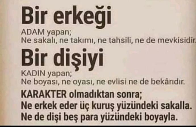 Bir kadını kadın yapan nedir/bir erkeği erkek yapan nedir?