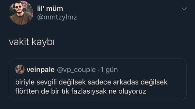 Biriyle sevgili değilsen, arkadaş da değilsen. Flörtten de bir tık fazlasıysan o kişiyle ne oluyorsun 😅😅?