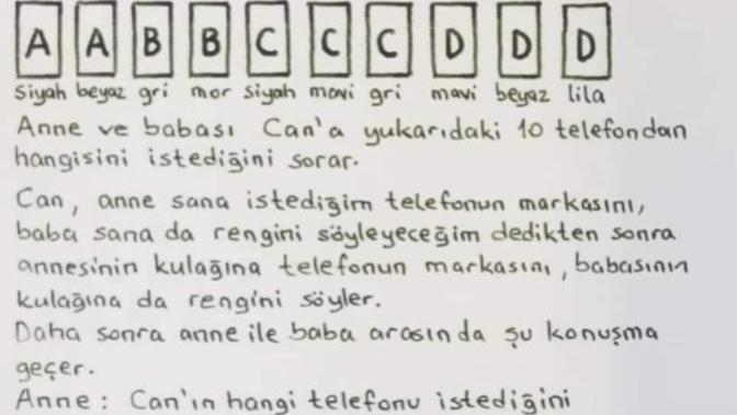 Zekasına güvenenler içeri. Çözebilenlerden cevapları alayım?