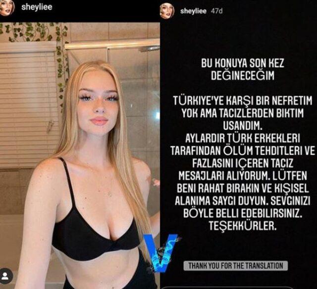 ABDli fenomen Sheyenne Shea: Türk erkeklerinin tacizlerinden bıktım Sosyal medyadaki ısrarcı kişilerden nasıl korunuyorsunuz?