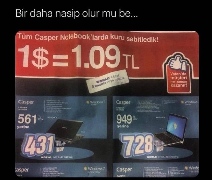 1 doların 1.09 TL olmasını ister miydiniz?