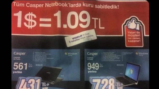 1 doların 1.09 TL olmasını ister miydiniz?