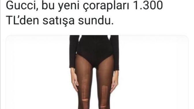 Gucci tarafından tasarlanan yeni külotlu çoraplar tasarıma çıktı ne düşünüyorsunuz?