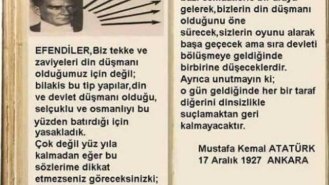 Atatürkün ileri görüşü hakkindaki düşünceniz?