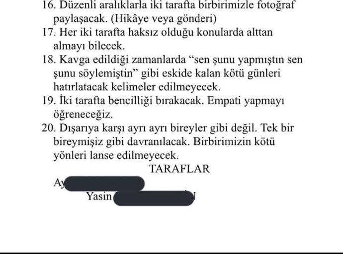 Hoşlandığınızı itiraf ettiğiniz insan önünüze ilişki sözleşmesi getirse kabul eder miydiniz?