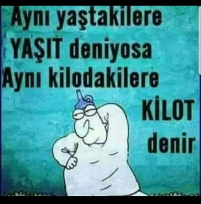 Aynı yaştaki kişilere yaşıt deniyorsa, aynı kilodaki kişilere de kilot mu denir?
