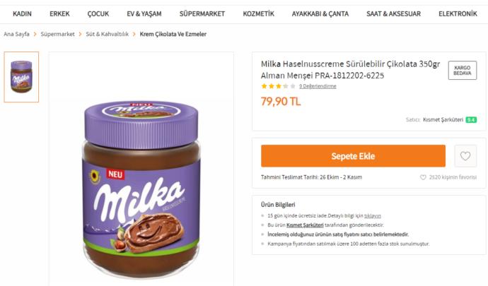 MİLKANIN SÜREBİLİR ÇİKOLATASINDAN GÖRMÜŞ MÜYDÜNÜZ?